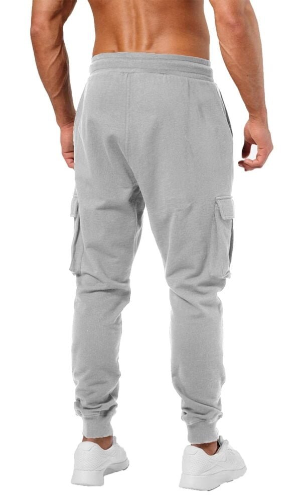 Men's Cotton Solid Men Stylish Cargo Track Pants - Image 6