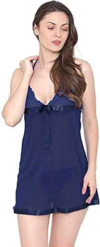 Babydoll Nightwear Lingerie with Panty Short Transparent Nighty for Women Bra Panty Set - Image 5