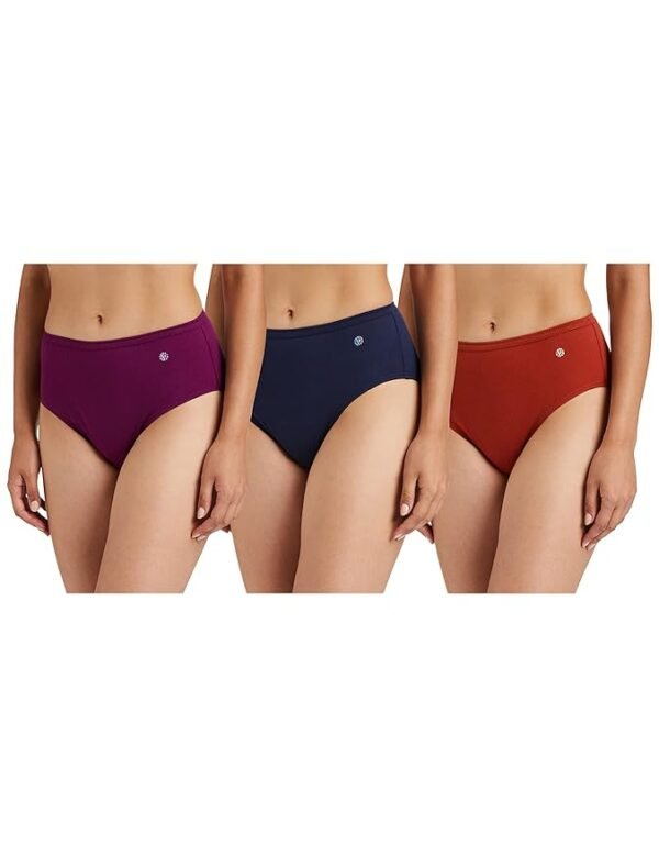 Women Antibacterial Cotton Hipster Panty-Pack of 3 Set