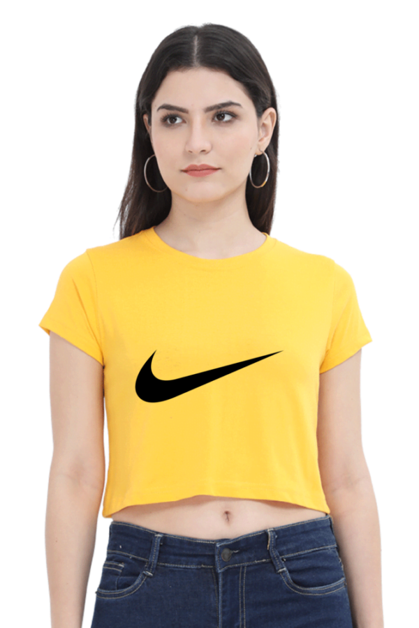 Nike Women's Regular Fit Crop Top - Stylish, comfortable, breathable fabric, relaxed fit, iconic logo, perfect for workouts, casual wear, or everyday activities - Image 3