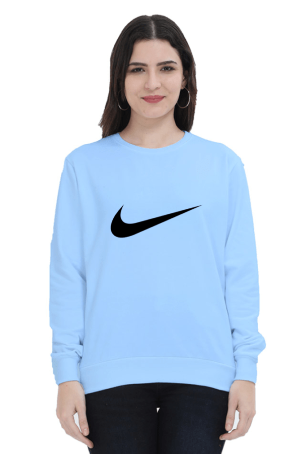 Women's Crew-Neck French Terry Sweatshirt - Cozy, soft, relaxed fit, classic crew-neck, perfect for layering, casual wear, and comfort