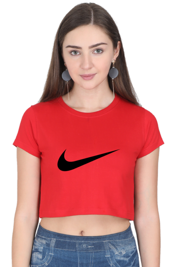 Nike Women's Regular Fit Crop Top - Stylish, comfortable, breathable fabric, relaxed fit, iconic logo, perfect for workouts, casual wear, or everyday activities - Image 4